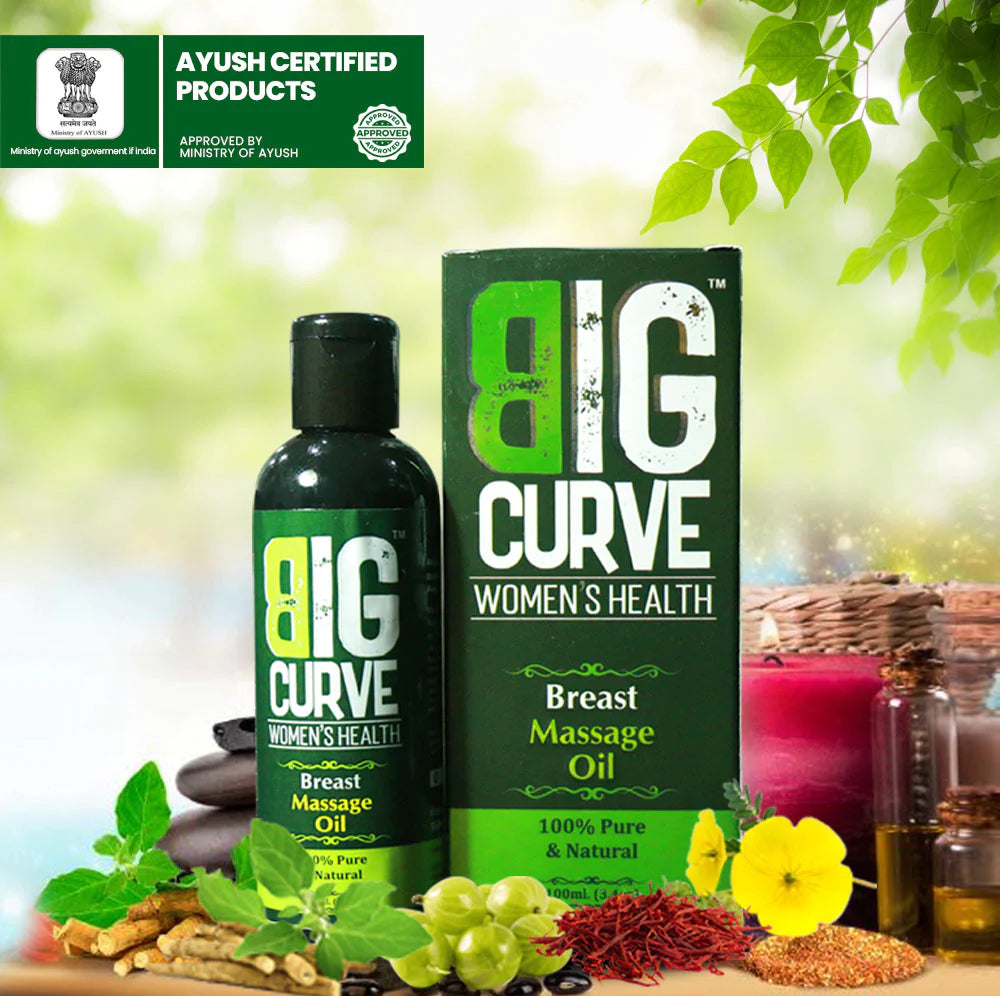 Pure Ayurvedic Breast Massage Oil for Women | Zero Side Effects (100ml) ⭐Bestseller
