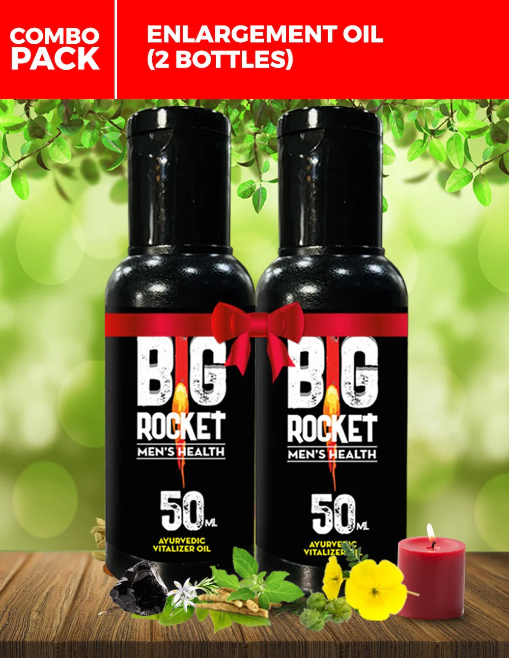 Men's Size Enlargement Ayurvedic Oil (साइज बढ़ाने का तेल) Oil for Longer Stronger & Harder (50ml) ⭐HotSeller