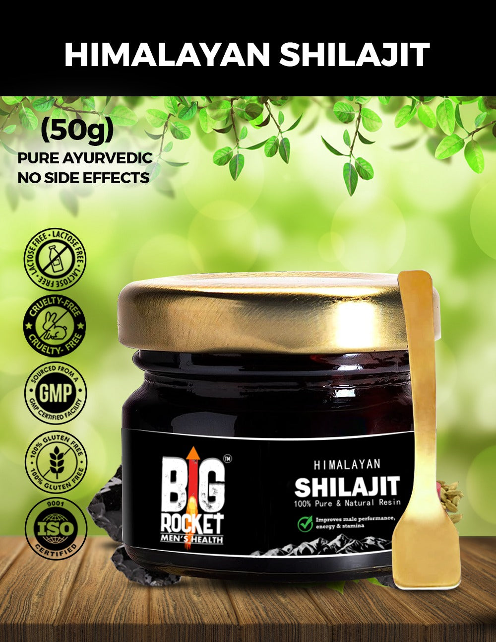 Combo Pack of Size Enlargement - Pure Himalayan Shilajit+Men’s Size Enlargement Capsules+Enlargement Oil