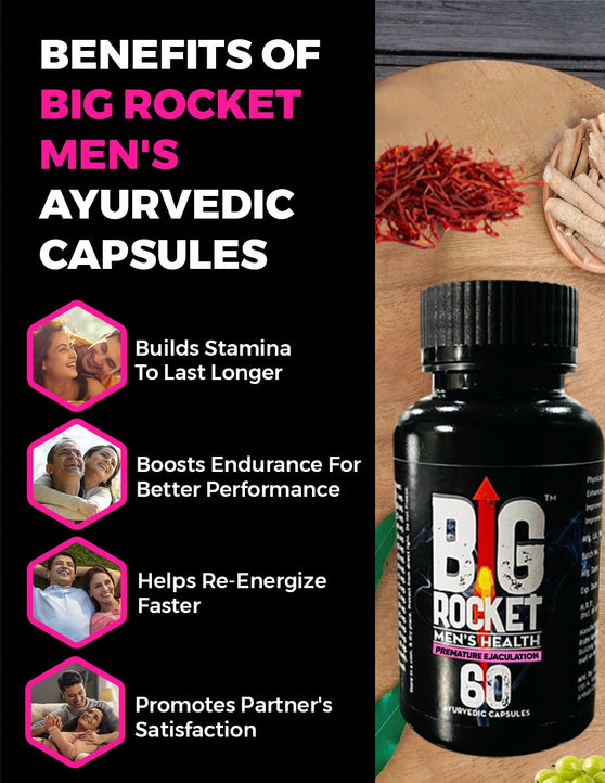 BigRocket Men's Health Kit (Pack of 4) Pure Ayurvedic with No Side Effects |  ✔️ Best Saving Deal